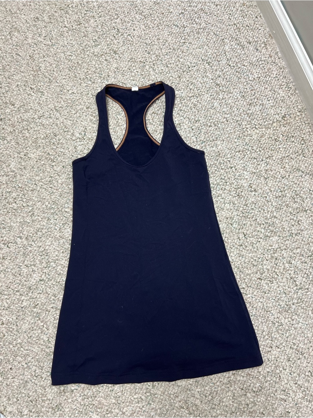 lululemon athletica Navy Racerback Tank with Contrast Trim